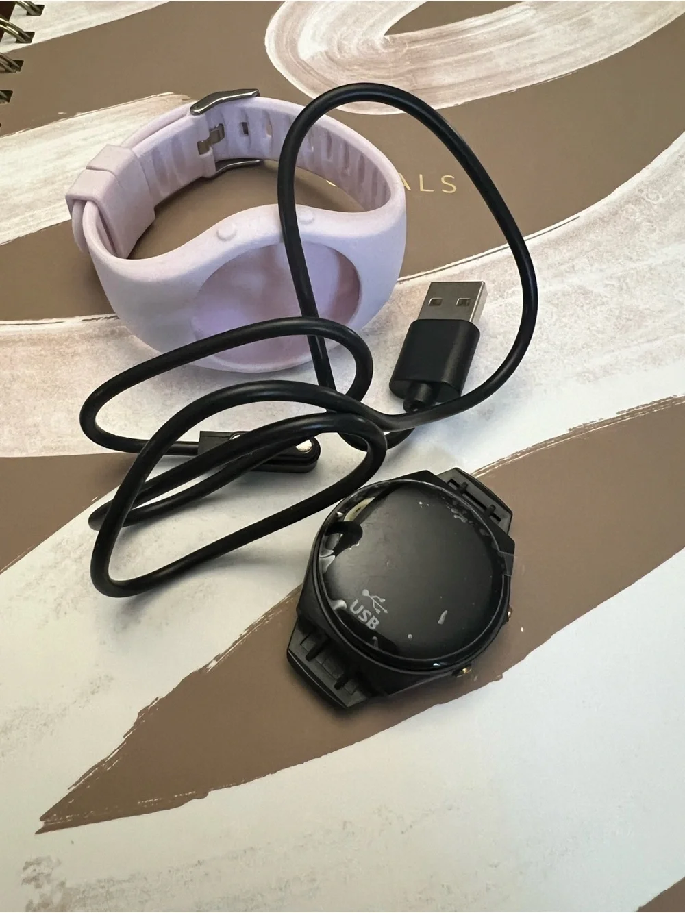 Lilac Silicone Smart Watch with Heart Rate & Sleep Monitor